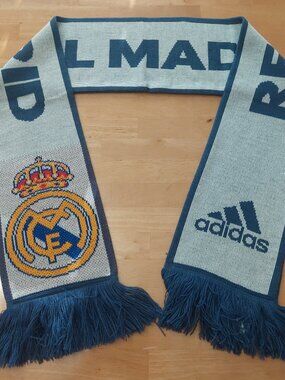 Adidas (2016) Official Real Madrid Woven Fan Scarf with Classic Crest and Logo
